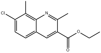 7-CHLORO-2,8-DIMETHYLQUINOLINE-3-CARBOXYLIC ACID ETHYL ESTER Structural