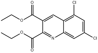 5,7-DICHLOROQUINOLINE-2,3-DICARBOXYLIC ACID DIETHYL ESTER Structural