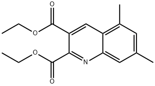 5,7-DIMETHYLQUINOLINE-2,3-DICARBOXYLIC ACID DIETHYL ESTER Structural