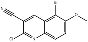 5-BROMO-2-CHLORO-6-METHOXYQUINOLINE-3-CARBONITRILE Structural