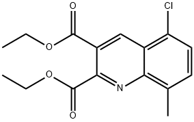 5-CHLORO-8-METHYLQUINOLINE-2,3-DICARBOXYLIC ACID DIETHYL ESTER Structural