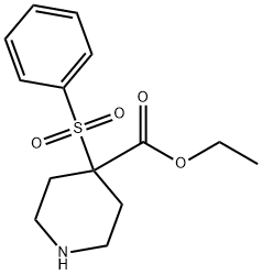 4-PIPERIDINECARBOXYLIC ACID, 4-(PHENYLSULFONYL)-, ETHYL ESTER