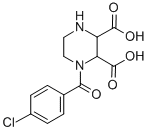 1-(4-chlorobenzoyl)piperazine-2,3-dicarboxylic acid Structural