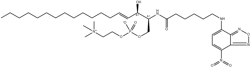 6-((N-(7-NITROBENZ-2-OXA-1,3-DIAZOL-4-YL)AMINO)-HEXANOYL)SPHINGOSYL PHOSPHOCHOLINE Structural