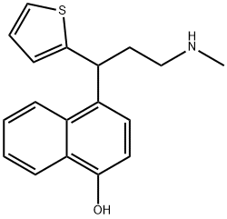 (RS)-4-(3-MethylaMino-1-thiophen-2-yl-propyl)-naphthalen-1-ol Structural