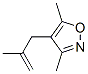 Isoxazole, 3,5-dimethyl-4-(2-methyl-2-propenyl)- (9CI) Structural