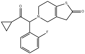 5-[2-Cyclopropyl-1-(2-fluorophenyl)-2-oxoethyl]-4,5,6,7-tetrahydrothieno[3,2-c]pyridin-2(3H)-one Structural