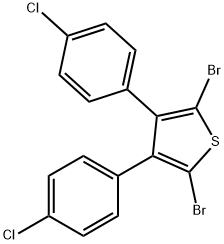 2,5-DIBROMO-3,4-BIS-(4-CHLORO-PHENYL)-THIOPHENE Structural