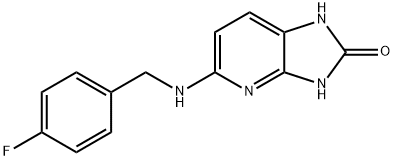 5-[[(4-Fluorophenyl)Methyl]aMino]-1,3-dihydro-2H-iMidazo[4,5-b]pyridin-2-one Structural Picture