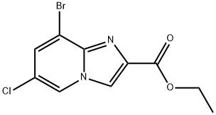 Ethyl 8-bromo-6-chloroimidazo[1,2-a]pyridine-2-carboxylate Structural