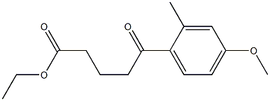 Ethyl 5-(4-methoxy-2-methylphenyl)-5-oxovalerate Structural