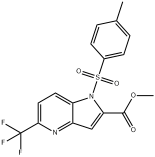 METHYL 5-(TRIFLUOROMETHYL)-1-TOSYL-1H-PYRROLO[3,2-B]PYRIDINE-2-CARBOXYLATE Structural