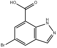 1H-Indazole-7-carboxylicacid,5-broMo- Structural