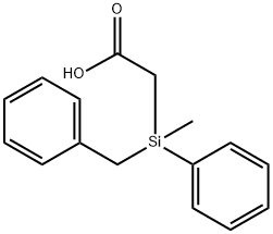 (-)-BENZYLMETHYLPHENYLSILYLACETIC ACID Structural