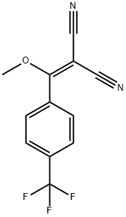 {methoxy[4-(trifluoromethyl)phenyl]methylidene}propanedinitrile Structural