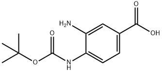 3-AMINO-4-TERT-BUTOXYCARBONYLAMINO-BENZOIC ACID Structural