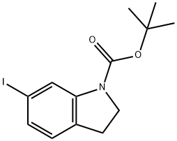 1-BOC-6-IODO-2,3-DIHYDRO-INDOLE Structural