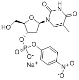 THYMIDINE-3'-PHOSPHORIC ACID 4-NITROPHENYL ESTER SODIUM SALT Structural