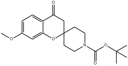 TERT-BUTYL 7-METHOXY-4-OXOSPIRO[CHROMAN-2,4'-PIPERIDINE]-1'-CARBOXYLATE Structural