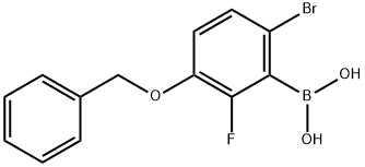 3-(Benzyloxy)-6-bromo-2-fluorophenylboronic acid Structural