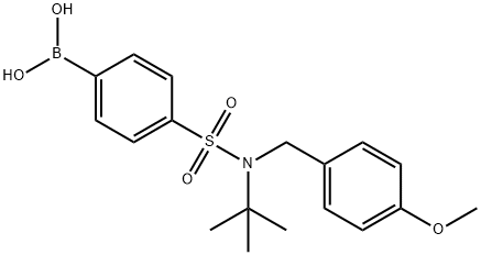 N-t-Butyl-N-(4-methoxybenzyl) 4-boronobenzenesulfonamide Structural