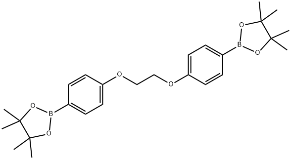 1,2-Bis(4-(4,4,5,5-tetramethyl-1,3,2-dioxaborolan-2-yl)phenoxy)ethane Structural