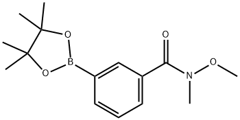 N-Methoxy-N-methyl-3-(4,4,5,5-tetramethyl-1,3,2-dioxaborolan-2-yl)benzamide Structural