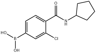 3-Chloro-4-cyclopentylcarbamoylphenylboronic acid Structural