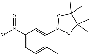 4,4,5,5-Tetramethyl-2-(2-methyl-5-nitrophenyl)-1,3,2-dioxaborolane Structural