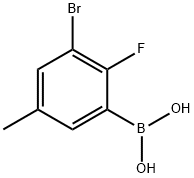 3-Borono-5-bromo-4-fluorotoluene Structural