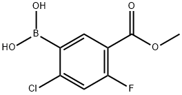 2-chloro-4-fluoro-5-methoxycarbonylphenylboronic acid Structural