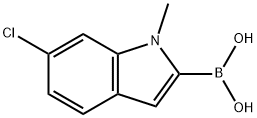 6-Chloro-1-methyl-1H-indol-2-ylboronic acid Structural