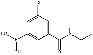 3-Chloro-5-(ethylcarbamoyl)phenylboronic acid Structural