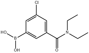 3-Chloro-5-(diethylcarbamoyl)phenylboronic acid Structural