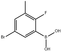 5-Bromo-2-fluoro-3-methylphenylboronic acid Structural