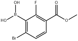 6-Bromo-2-fluoro-3-(methoxycarbonyl)phenylboronic acid Structural