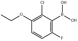 2-Chloro-3-ethoxy-6-fluorophenylboronic acid Structural