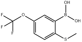 2-(Methylthio)-5-(trifluoromethoxy)phenylboronic acid Structural