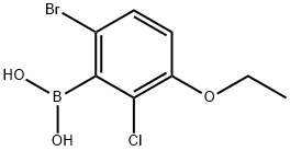 6-Bromo-2-chloro-3-ethoxyphenylboronic acid Structural