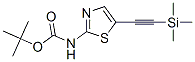 Carbamic  acid,  N-[5-[2-(trimethylsilyl)ethynyl]-2-thiazolyl]-,  1,1-dimethylethyl  ester Structural