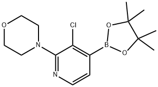 3-CHLORO-2-(4-MORPHOLINO)PYRIDINE-4-BORONIC ACID PINACOL ESTER Structural