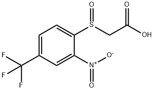 ([2-NITRO-4-(TRIFLUOROMETHYL)PHENYL]SULFINYL)ACETIC ACID Structural