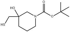 tert-butyl 3-hydroxy-3-(mercaptomethyl)piperidine-1-carboxylate Structural