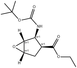 ETHYL (1S*,2R*,3R*,5R*)-2-(TERT-BUTOXYCARBONYLAMINO)-6-OXA-BICYCLO[3.1.0]HEXANE-3-CARBOXYLATE Structural