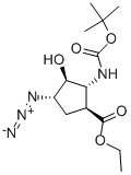 ETHYL (1S*,2R*,3S*,4S*)-4-AZIDO-2-(TERT-BUTOXYCARBONYLAMINO)-3-HYDROXYCYCLOPENTANE-CARBOXYLATE