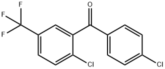 2,4-Dichloro-5-(trifluoromethyl)benzophenone Structural