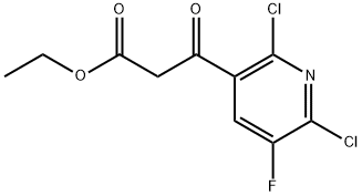 Ethyl 2,6-dichloro-5-fluoro-pyridine-3-acetoacetate Structural