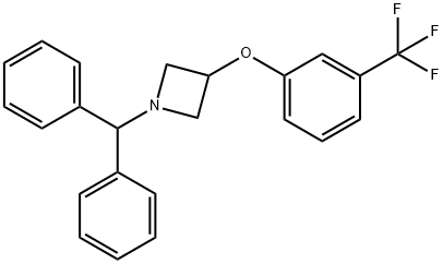 1-(Diphenylmethyl)-3-[3-(trifluoromethyl)phenoxy]-azetidine Structural