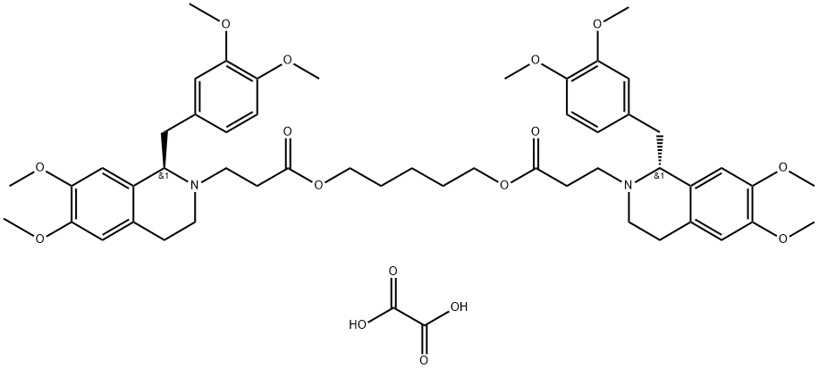 (1R,1'R)-2,2'-(3,11-Dioxo-4,10-dioxatridecamethylene)-bis-(1,2,3,4-tetrahydro-6,7-dimethoxy-1-veratrylisoquindline)-dioxalate