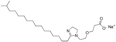 sodium 3-[2-[4,5-dihydro-2-(15-methylhexadecyl)-1H-imidazol-1-yl]ethoxy]propionate Structural